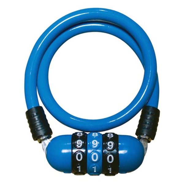 ダイヤル式ワイヤーロック MEGAダイヤルワイヤー錠（ブルー） JC-035W