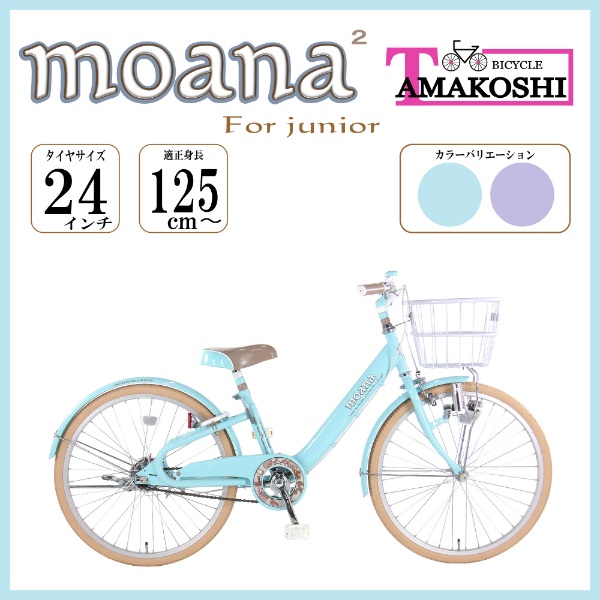 24型 子ども用自転車 モアナジュニア2(ブルー シングルシフト)MAN24N2