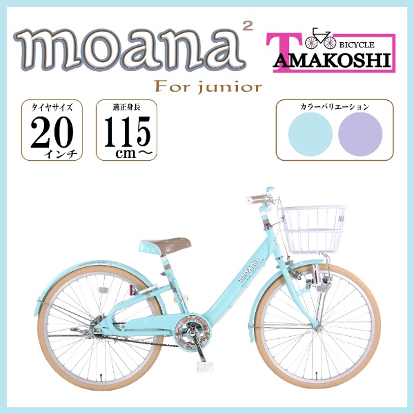 20型 子ども用自転車 モアナジュニア2(ブルー シングルシフト)MAN20N2